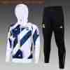 Chandal Con Capucha Ninos Real Madrid 2024 2025 Blanco Azul