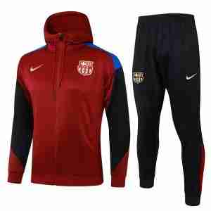 Chandal Con Capucha FC Barcelona 2024 25 Rojo Azul