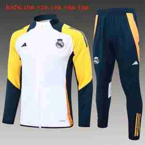 Chandal Ninos Real Madrid 2024 2025 Blanco Amarillo