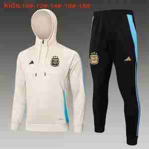 Sudadera Con Capucha Ninos Argentina 2024 2025 Amarillo