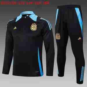 Sudadera De Training Ninos Argentina 2024 2025 Negro Azul