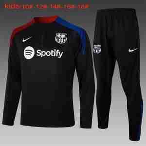 Sudadera De Training Ninos FC Barcelona 2024 2025 Negro Azul