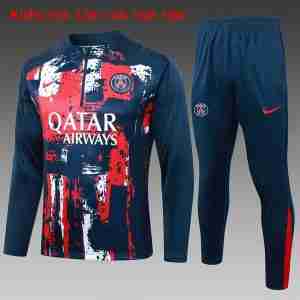Sudadera De Training Ninos Paris Saint Germain 2024 2025 Azul Rojo