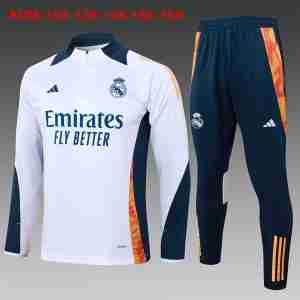 Sudadera De Training Ninos Real Madrid 2024 2025 Blanco Gris