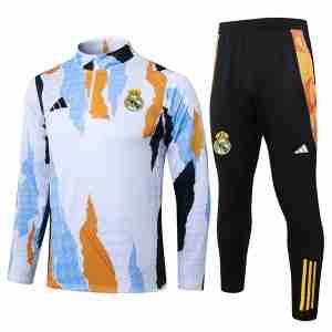 Sudadera De Training Real Madrid 2025 2026 Blanco Naranja