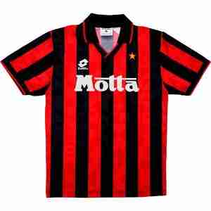Tailandia Equipacion AC Milan Primera Retro 1993 1994 Negro Rojo