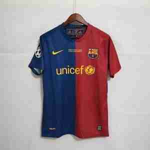 Tailandia Equipacion FC Barcelona Primera Retro 2008 2009 Azul Rojo