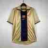 Tailandia Equipacion FC Barcelona Segunda Retro 2002 Oro