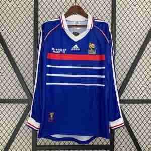 Tailandia Equipacion Francia Primera Manga Larga Retro 1998