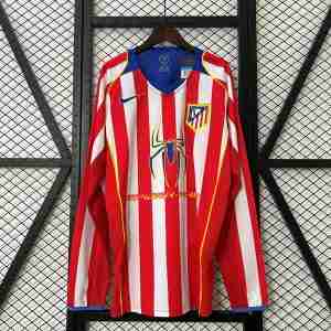 Thailandia Equipacion Atlético De Madrid Primera Manga Larga Retro 2004 2005