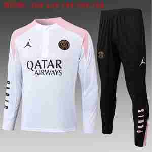 Sudadera Entrenamiento Niños Paris Saint Germain 2025 2026 Blanco Rosa
