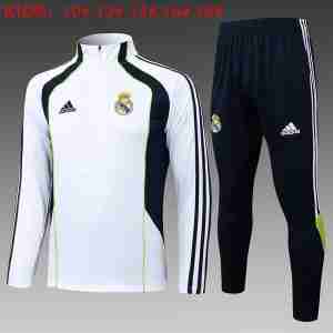 Sudadera Entrenamiento Niños Real Madrid 2025 2026 Blanco Negro