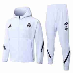 Chandal Con Capucha Real Madrid 2026 2027 Blanco