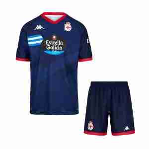 Equipacion Deportivo Coruña Conjunto Niños Segunda 2024 2025