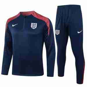 Sudadera De Training Inglaterra 2024 2025 Azul Rojo