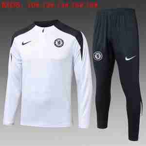 Sudadera Entrenamiento Niños Chelsea 2025 2026 Blanco