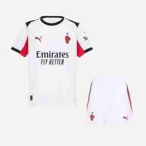 Equipacion AC Milan Conjunto Nino Segunda 2025 2026