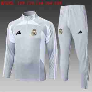 Sudadera Entrenamiento Niños Real Madrid 2026 2027 Gris